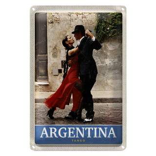 Blechschild Reise 20x30cm Argentinien Tango Straße Urlaub