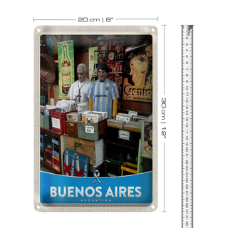 Blechschild Reise 20x30cm Buenos Aires Argentinien Platten