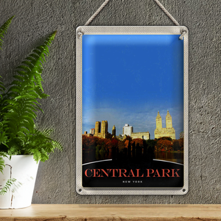 Blechschild Reise 20x30cm Central Park Amerika New York Trip