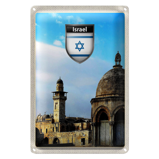 Blechschild Reise 20x30cm Israel Stadt Architektur Urlaub