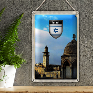 Blechschild Reise 20x30cm Israel Stadt Architektur Urlaub