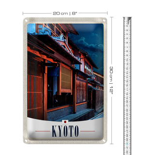 Blechschild Reise 20x30cm Kyoto Japan Asien Stadt Urlaub