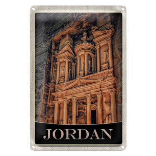Blechschild Reise 20x30cm Jordan Mittelalter Architektur