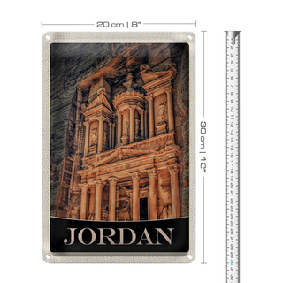 Blechschild Reise 20x30cm Jordan Mittelalter Architektur
