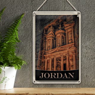 Blechschild Reise 20x30cm Jordan Mittelalter Architektur