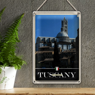 Blechschild Reise 20x30cm Toskana Italien Gebäude Architektur