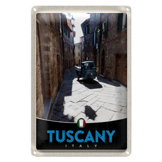 Blechschild Reise 20x30cm Toskana Italien Altstadt Auto Schild