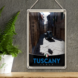 Blechschild Reise 20x30cm Toskana Italien Altstadt Auto Schild