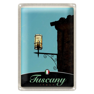 Blechschild Reise 20x30cm Toskana Italien