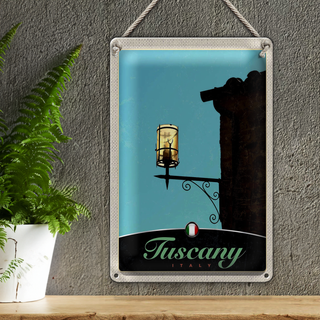 Blechschild Reise 20x30cm Toskana Italien