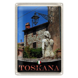 Blechschild Reise 20x30cm Toskana Italien Architektur