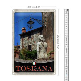 Blechschild Reise 20x30cm Toskana Italien Architektur