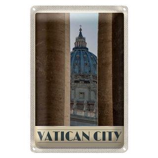 Blechschild Reise 20x30cm Vatikan City Gebäude Architektur