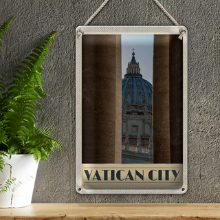 Blechschild Reise 20x30cm Vatikan City Gebäude Architektur