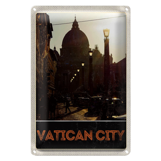 Blechschild Reise 20x30cm Vatikan City Kirche Architektur
