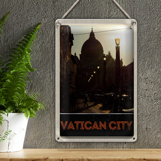 Blechschild Reise 20x30cm Vatikan City Kirche Architektur
