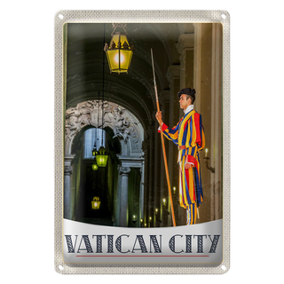 Blechschild Reise 20x30cm Vatikan City Kirche Wachmann