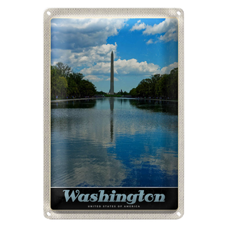 Blechschild Reise 20x30cm Washington USA Amerika Poromac