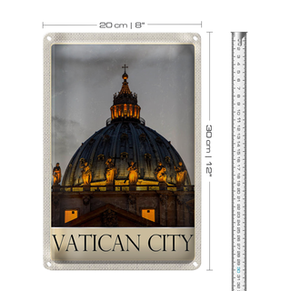 Blechschild Reise 20x30cm Vatikan Architektur Kirche Urlaub