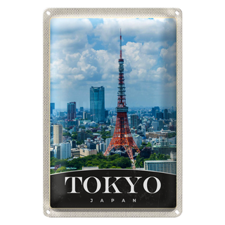 Blechschild Reise 20x30cm Tokyo Stadt Japan Asien Stadt