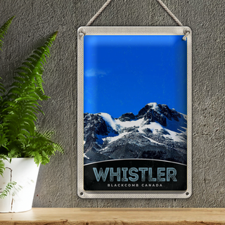 Blechschild Reise 20x30cm Whistler Blackcomb Kanada Schnee