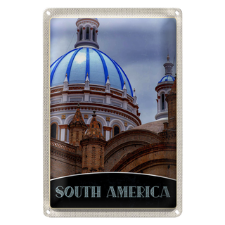 Blechschild Reise 20x30cm Süd Amerika Architektur Gebäude