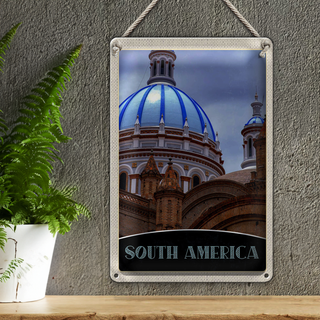 Blechschild Reise 20x30cm Süd Amerika Architektur Gebäude