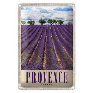 Blechschild Reise 20x30cm Provence Frankreich Lila Natur