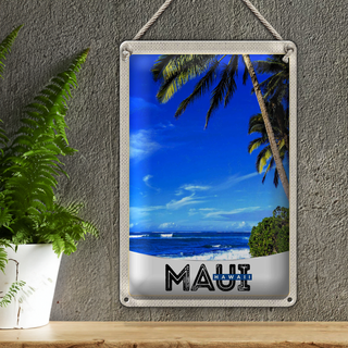 Blechschild Reise 20x30cm Maui Hawaii Insel USA Strand Urlaub