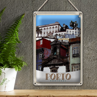 Blechschild Reise 20x30cm Porto Portugal Stadt Europa Urlaub
