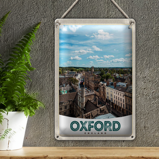 Blechschild Reise 20x30cm Oxford England Europa Innenstadt