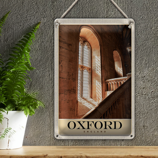 Blechschild Reise 20x30cm Oxford England Europa Architektur