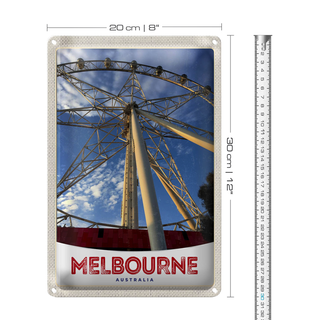 Blechschild Reise 20x30cm Mauritius Insel Australien Urlaub