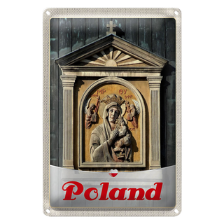 Blechschild Reise 20x30cm Polen Europa Architektur Urlaub