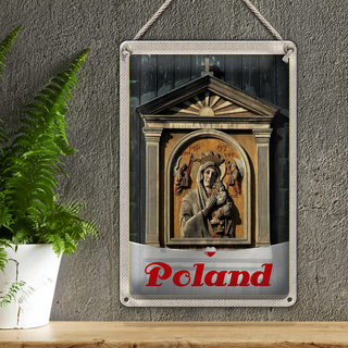 Blechschild Reise 20x30cm Polen Europa Architektur Urlaub