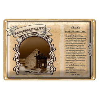 Blechschild Berufe 30x20cm Bankangestellter Konten Experte