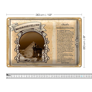 Blechschild Berufe 30x20cm Bankangestellter Konten Experte