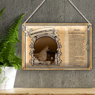 Blechschild Berufe 30x20cm Bankangestellter Konten Experte