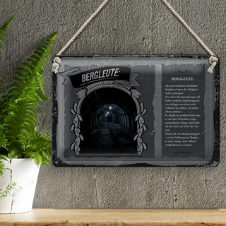 Blechschild Berufe 30x20cm Bergleute sprengt bohren Berge