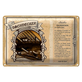 Blechschild Berufe 30x20cm Dachdecker trittfeste Athlet