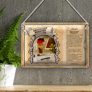 Blechschild Berufe 30x20cm Deutscher Beamter Träger Nation