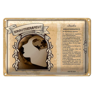 Blechschild Berufe 30x20cm Ergotherapeut emphathisch flexibel