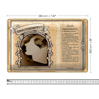 Blechschild Berufe 30x20cm Ergotherapeut emphathisch flexibel