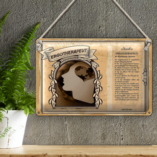 Blechschild Berufe 30x20cm Ergotherapeut emphathisch flexibel