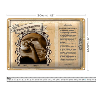 Blechschild Berufe 30x20cm Ergotherapeutin emphathisch
