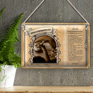 Blechschild Berufe 30x20cm Ergotherapeutin emphathisch