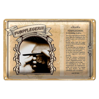 Blechschild Berufe 30x20cm Fußpflegerin leichtfüßig Fachfrau