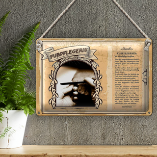 Blechschild Berufe 30x20cm Fußpflegerin leichtfüßig Fachfrau