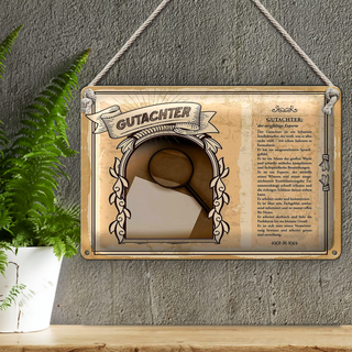 Blechschild Berufe 30x20cm Gutachter sorgfälltiger Experte