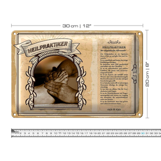 Blechschild Berufe 30x20cm Heilpraktiker Allrounder Optimist